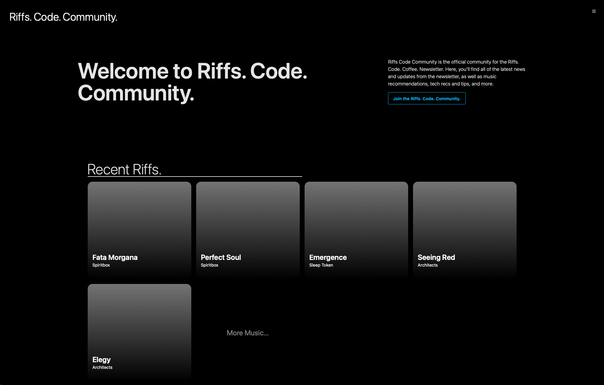 Riffs. Code. Coffee.